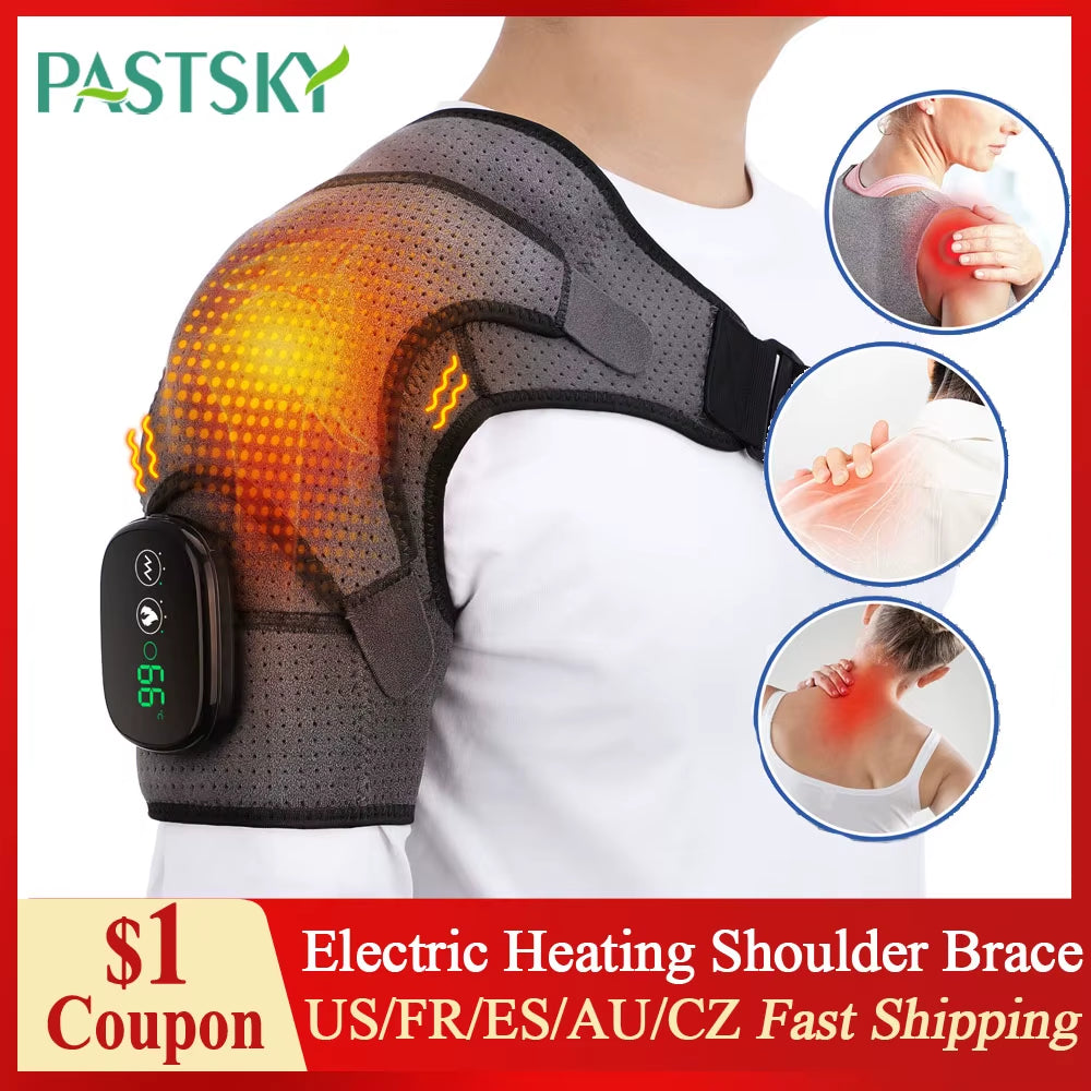 Electric Heating Shoulder Brace Massage Support Belt