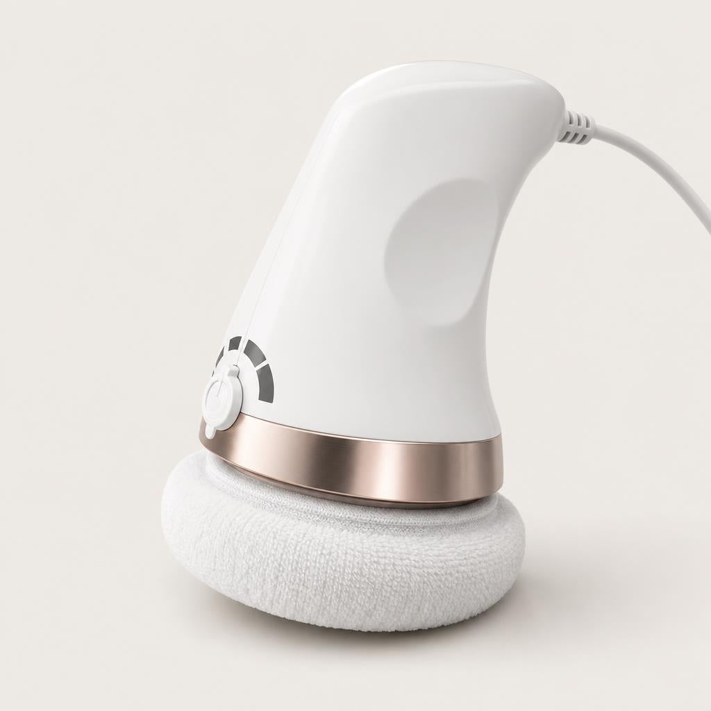 Sanfira Sculpt three-quarter view showing the speed dial and rose-gold band